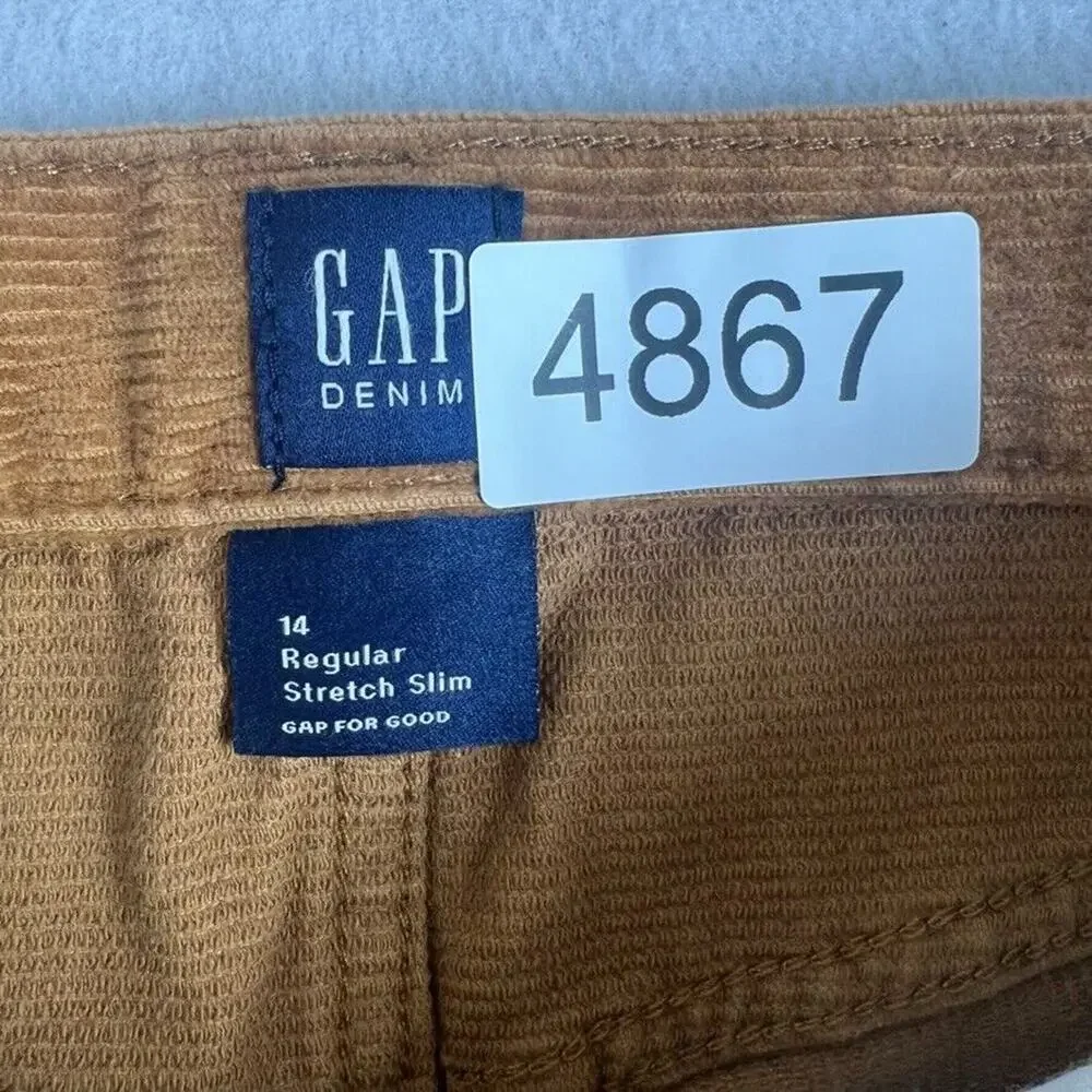 GAP Pants Boys 14 Regular Stretch Slim Corduroy 5 Pockes Straight Leg